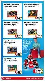 Kruidvat folder | Speelgoed Pagina 19: Mario Kart Spin Out Luigi Kart Figuur, Mario Kart Spin Out Mario Kart Figuur