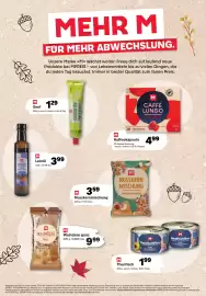 MPreis Flugblatt woche 44 Seite 10: M Caffè Lungo Classico €4,99, M Nusskernmischung €3,59