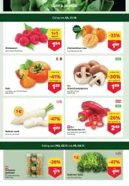 MPreis Flugblatt woche 44 Seite 2: Kaki €1,29, Bio Steinchampignons €1,99