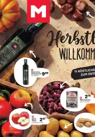 MPreis Flugblatt woche 44 Seite 8: M Käferbohnen €2,79, M Steirisches Kürbiskernöl €9,99