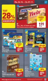 ALDI folder week 44 Pagina 21: Mars-, Twix- of Snickers ijs 5-pack €1,99, Aviko Super Crunch-airfryerfriet €0,99