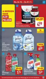 ALDI folder week 44 Pagina 25: Ajax keuken- of badkamerreiniger €1,69, Ajax Allesreiniger €1,25