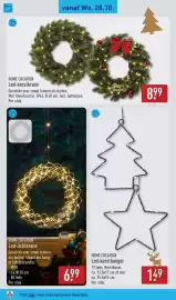 ALDI folder week 44 Pagina 40: Home Creation Led-lichtkrans €6,99, Home Creation Led-kersthanger €1,49