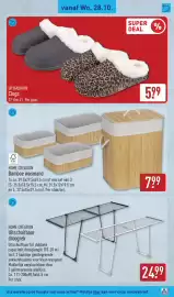 ALDI folder week 44 Pagina 45: Home Creation Bamboe wasmand €7,99, Home Creation Uitschuifbaar droogrek €24,99