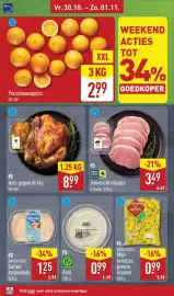 ALDI folder week 44 Pagina 46: Varkensfilet lapjes €3,49, Perssinaasappels €2,99