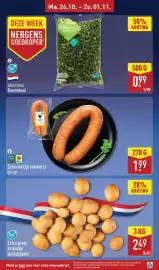 ALDI folder week 44 Pagina 7: Daylicious Boerenkool Gesneden €0,99, Extra grote kruimige aardappelen €2,49