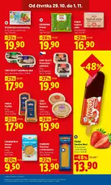 Lidl leták Strana 31: OCEAN SEA Surimi tyčinky, 250 g, tyčinky z rybího masa €19,90, FRESHONA Hrášek €19,90
