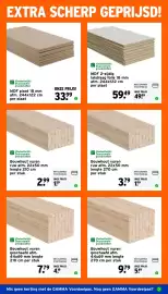 GAMMA folder Pagina 13: MDF plaat €33,99, MDF 2-zijdig lakdraag folie 18 mm €49,99