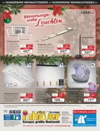Möbel Inhofer Prospekt Seite 20: Deckenleuchte "Ratio" €99,95, LED-Tischleuchte „Shelly“ €17,95
