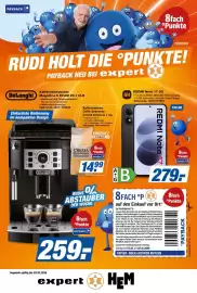 HEM Expert Prospekt woche 43 Seite 1: DeLonghi Kaffeemaschine €259,00, REDMI Note 17 €279,00