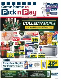 Pick n Pay catalogue Page 1: Omo Superlet Auto Washing Powder Assorted €89,99, Simba Potato Chips Assorted €46,00
