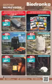 Biedronka gazetka | Hity i inspiracje Strona 45: Tracer Lampka turystyczna CampLight €29,99, Plecak survivalowy PS5 €129,00