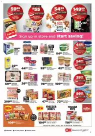 OK Foods catalogue Page 3: Sasko Premium Slices White Bread €32,00, Sea Harvest Frozen Fish Fingers €72,99