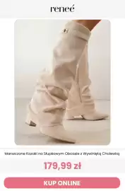 Renee magazyn Strona 4: Marszczone kozaki na słupkowym obcasie z wywiniętą cholewką Renee €179,99