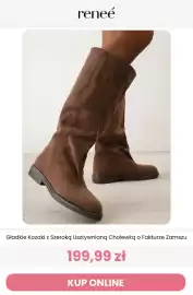 Renee magazyn Strona 9: Gładkie kozaki z szeroką usztywnianą cholewką o fakturze zamszu Reneé €199,99
