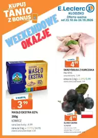 E.Leclerc gazetka | Klodzko Strona 1: Skrzydełka z kurczaka multipak €4,99, Śliwki ciemne Scawar €4,99