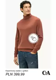 C&A gazetka tydzień 43 Strona 4: Kaszmirowy sweter z golfem C & A €399,99