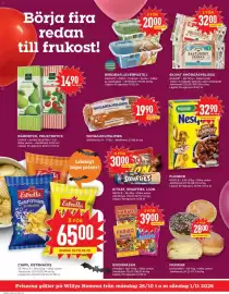 Willys reklamblad vecka 44 Sida 2: Nestlé Choco Crunchy €32,90, Skogaholmslimpa €19,90