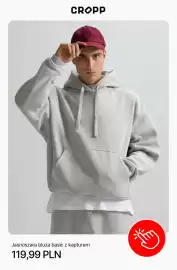Cropp gazetka tydzień 43 Strona 10: Jasnoszara bluza basic z kapturem Cropp €119,99