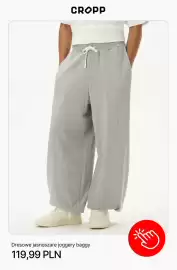 Cropp gazetka tydzień 43 Strona 11: Dresowe jasnoszare joggery baggy Cropp €119,99