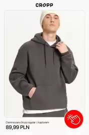 Cropp gazetka tydzień 43 Strona 2: Ciemnoszara bluza regular z kapturem Cropp €89,99