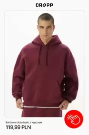 Cropp gazetka tydzień 43 Strona 6: Bordowa bluza basic z kapturem Cropp €119,99