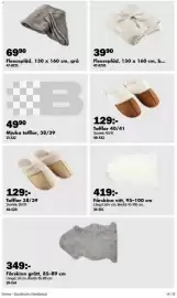 Biltema reklamblad Sida 14: B mjuka tofflor €49,90, Tofflor 40/41 €129,00