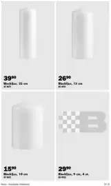 Biltema reklamblad Sida 19: Blockljus €26,90, Blockljus €39,90