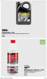 Biltema reklamblad Sida 23: Biltema sågkedjeolja €269,00, Biltema alkylatbensin 2-takt 2% €42,90