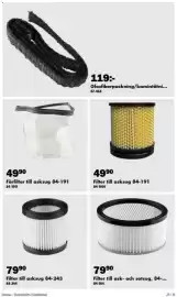 Biltema reklamblad Sida 27: Förfilter till asksug 84-191 84-1911 €49,90, Filter till asksug 84-191 84-1910 €49,90