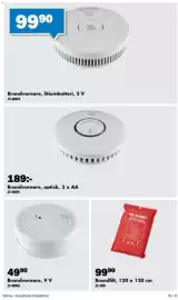 Biltema reklamblad Sida 30: Brandvarnare, litiumbatteri, 3 V €99,90, Brandvarnare, optisk €189,00