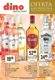 Dino gazetka | Alkohole Strona 1: Whisky Grant's €52,99, Wino różowe Carlo Rossi Refresh Strawberry €19,29