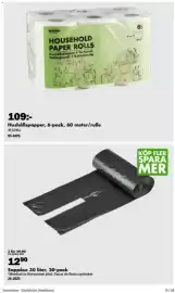 Biltema reklamblad Sida 15: Biltema hushållspapper €109,00, Soppåse 30 liter €12,90