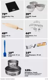Biltema reklamblad Sida 23: Kakskärare €44,90, Vispskål, 3-pack €39,90
