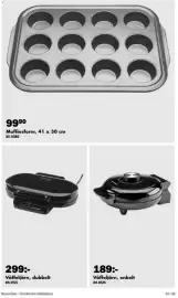 Biltema reklamblad Sida 24: Muffinsform €99,90, Våffeljärn, dubbelt €299,00