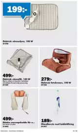 Biltema reklamblad Sida 37: Elektrisk värmefilt €499,00, Elektrisk fotvärmare €279,00