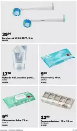Biltema reklamblad Sida 38: Sensitive flytande tvål €17,90, Wet Wipes €9,90