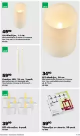Biltema reklamblad Sida 4: Tealights €59,90, Kronljus LED €59,90