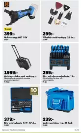 Biltema reklamblad Sida 57: Testad Multiverktyg MFT 18V €399,00, Bits- och hyllssats 1/4" €379,00