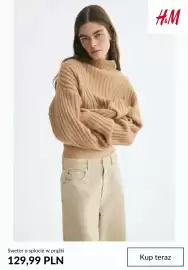 H&M gazetka tydzień 43 Strona 2: Sweter o splocie w prążki H & M €129,99