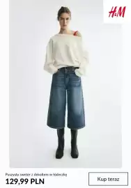 H&M gazetka tydzień 43 Strona 8: Puszysty sweter z dekoltem w łódeczkę H & M €129,99