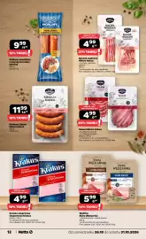 Netto gazetka tydzień 44 Strona 12: Boczek wędzony Mistrz Rohus €4,99, Kiełbasa Śląska Mistrz Rohus €11,99