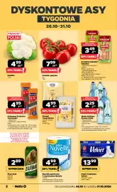 Netto gazetka tydzień 44 Strona 2: Pomidor gałązka €7,99, Woda źródłana Żywiec Zdrój €2,29