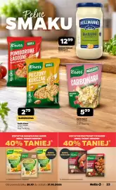 Netto gazetka tydzień 44 Strona 23: Majonez Babuni Hellmann's €12,99, Makaron Carbonara Knorr €5,99