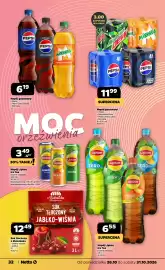 Netto gazetka tydzień 44 Strona 32: Sok tłoczony z Zieleniaka Jabłko-Wiśnia €12,49, Napój Lipton Ice Tea €3,49