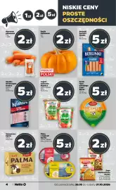 Netto gazetka tydzień 44 Strona 4: Serek typu włoskiego Capri Sierpc €5,00, Dynia Halloween €2,00