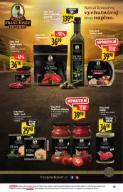 Albert leták Strana 15: Franz Josef Omáčka na těstoviny €39,90, Franz Josef tuňák - steak €29,90
