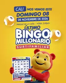 Catálogo Surtifamiliar Página 3: adelante CALI NOS VEMOS ESTE DOMINGO 08 DE NOVIEMBRE DE 2026 PARQUE DE LA CAÑA HORA: 2:00pm