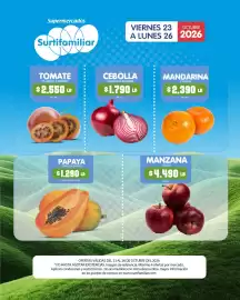 Catálogo Surtifamiliar Página 6: Supermercados Surtifamiliar VIERNES 23 OCTUBRE A LUNES 26 2026 TOMATE DE ARBOL A GRANEL