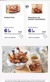 Catalogue Picard page 10: Manchons de poulet caramélisés €6,39, Pulled Pork €6,39